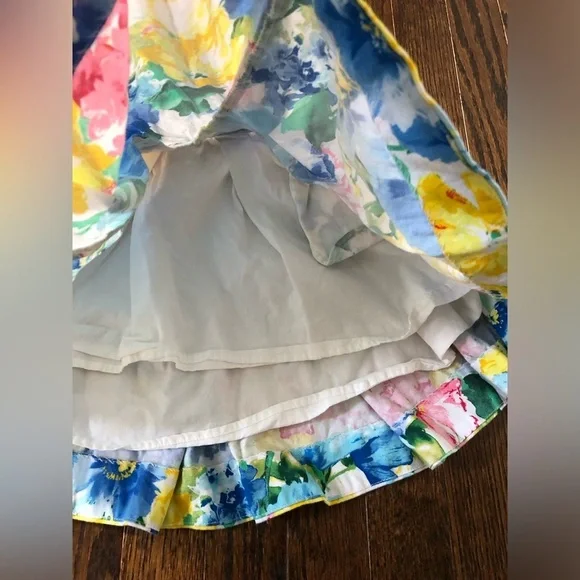 Polo Ralph Lauren Girls 5 Floral Pleated Sateen Mini Skirt w/Pockets - EUC! - Picture 9 of 12